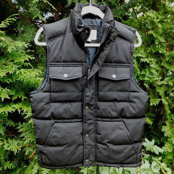 Goodfellow & Co Mens Zip & Snap Front Puffer Vest with Multiple Pockets - Picture 1 of 4